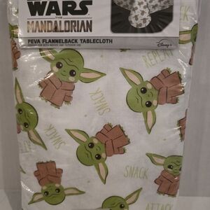 Star Wars Mandalorian Tablecloth with Green Character Design